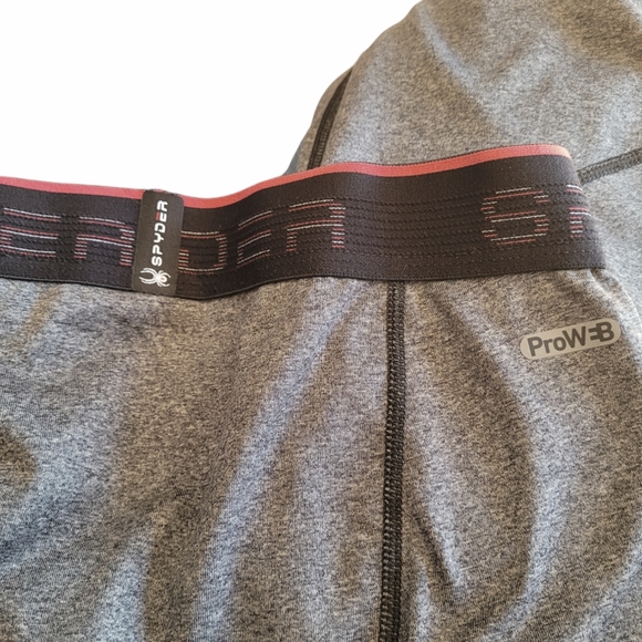 NWOT Spyder Active ProWeb Base Layer Grey Compression Pants - Picture 3 of 6